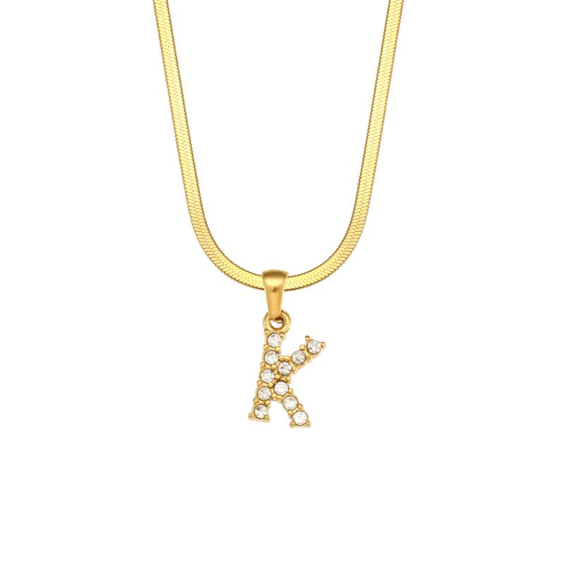 ZircaChic Letter Pendant Necklace