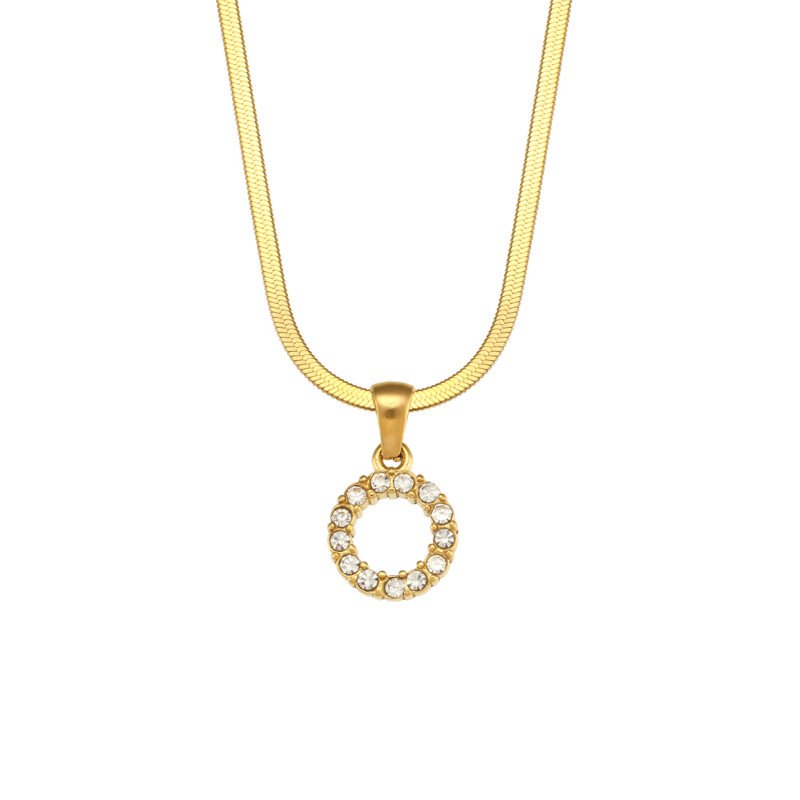 ZircaChic Letter Pendant Necklace