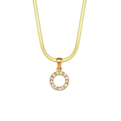 ZircaChic Letter Pendant Necklace