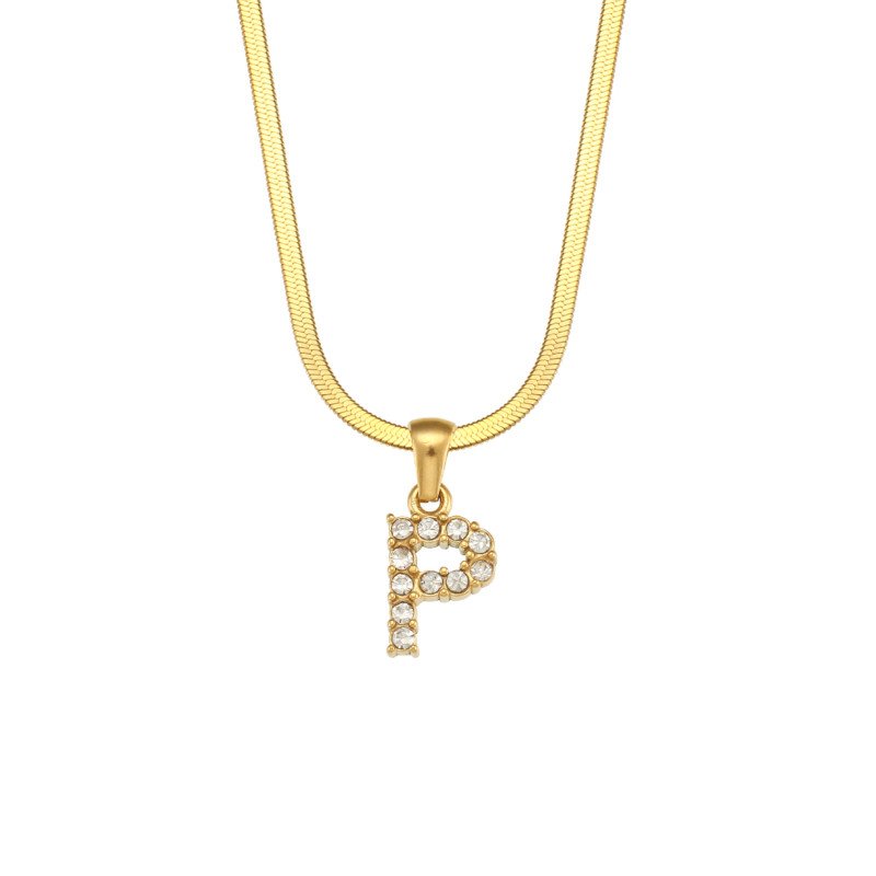 ZircaChic Letter Pendant Necklace