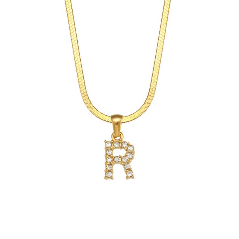 ZircaChic Letter Pendant Necklace