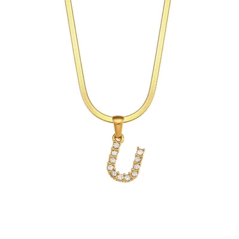 ZircaChic Letter Pendant Necklace