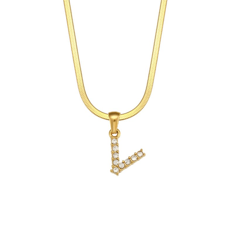 ZircaChic Letter Pendant Necklace