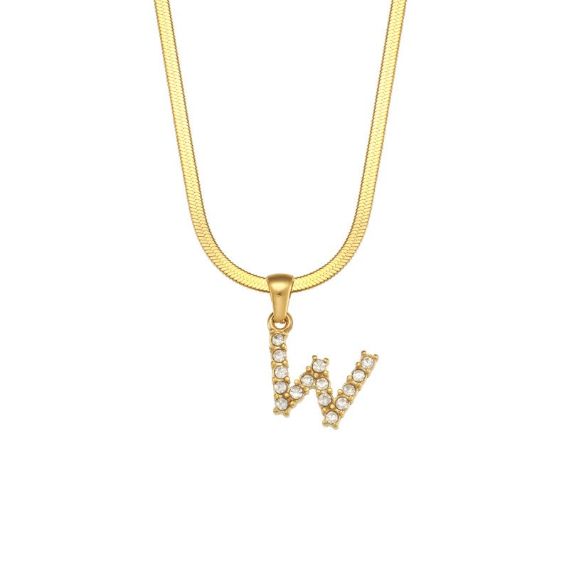 ZircaChic Letter Pendant Necklace