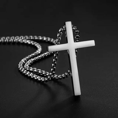 Stainless Steel Cross Necklace for Men