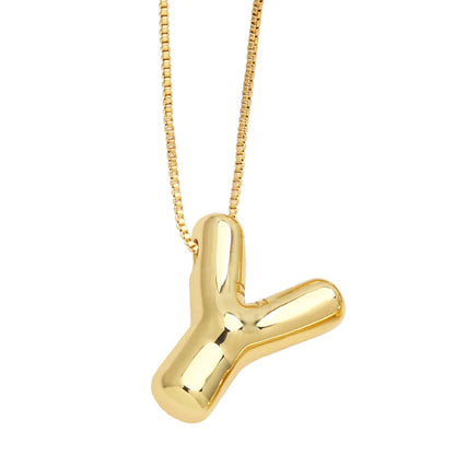 Minimalist 26 English Letters Pendant Necklace